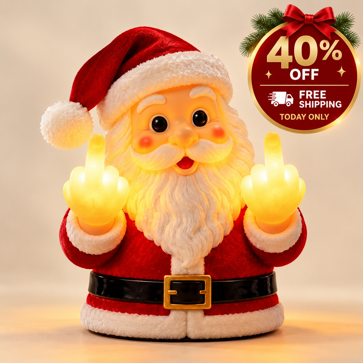 Cheeky Claus | Middle Finger Santa